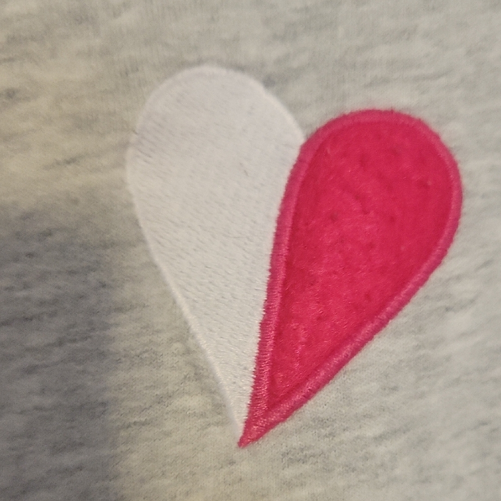 Banana Republic Gray Sweatshirt with Heart Detail - Picture 3 of 4